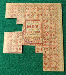 Billet de Nécessité - Feuille de Rationnement DENREES DIVERSES - Janvier 1946 - Imagen 1 de 2