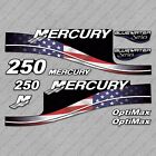 Mercury 250 HP Optimax BlueWater USA Flag Edition outboard engine decal set - C $ 84.33