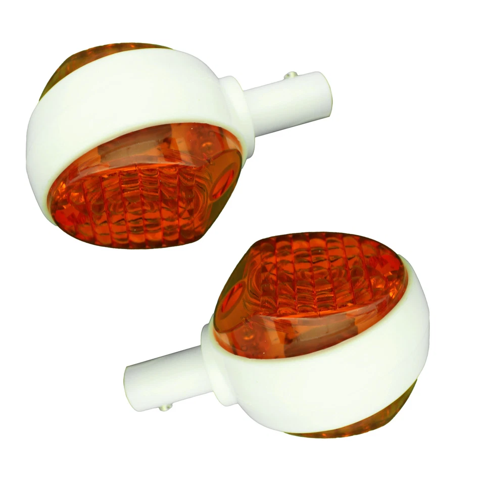 Paar Blinker weiß orange mit E-Zeichen für Simson KR51 Schwalbe Star Sperber Hab - Bild 1 von 1