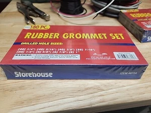 180 pcs Harbor Freight 46724 Rubber Grommet Set Sizes 1/4 in to 1 in with Box - Picture 1 of 2