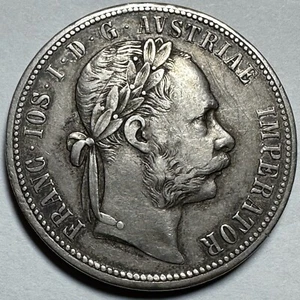 1879 Austria 1 Florin Nice Condition -3756- - Picture 1 of 2