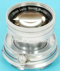 LEICA Summicron f=5cm 1:2 SUMMICRON 2/50mm Ernst LEITZ Wetzlar Lens made in 1953 - Picture 1 of 7