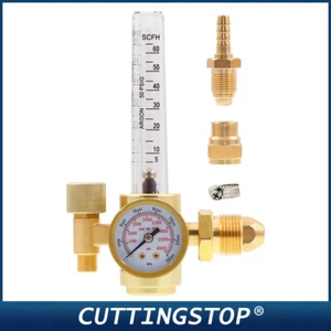 CGA-580 Argon CO2 MIG Welding Regulator 0-60 CFH TIG Welding Flow Meter Gauge - Picture 1 of 7