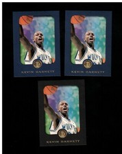 (3) 1995-96 SKYBOX E-XL KEVIN GARNETT #49 ROOKIE LOT (1) BASE & (2) BLUE BORDER 