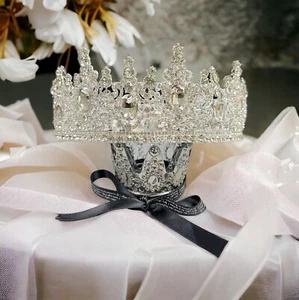 Silver Wedding Crown, Bridal Hair Piece, Wedding Headpiece, Wedding Day Goddess - Picture 1 of 9