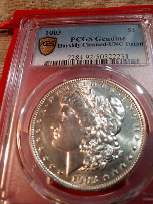 Key,Gld.Shld 1903P UNC Morgan 90 % Silver ..  - Image 1 of 4