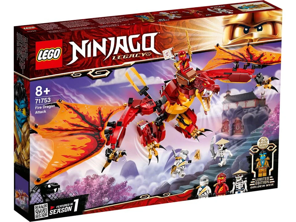 Lego 71753 NINJAGO Fire Dragon Attack Legacy Kai, Zane SEALED - image 1 of 4