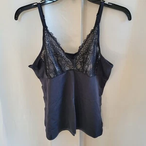 Ruby Ribbon Cami Sz 40 Black Shaping Tank Stretch Whimsigoth Grunge Sexy 17493x - Picture 1 of 12