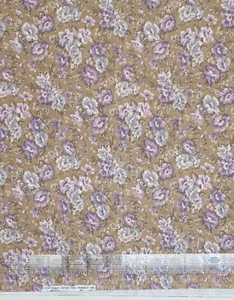 2 YARDS, OOP, Vintage Peter Pan Fabrics Blue Purple Green Florals - Picture 1 of 1