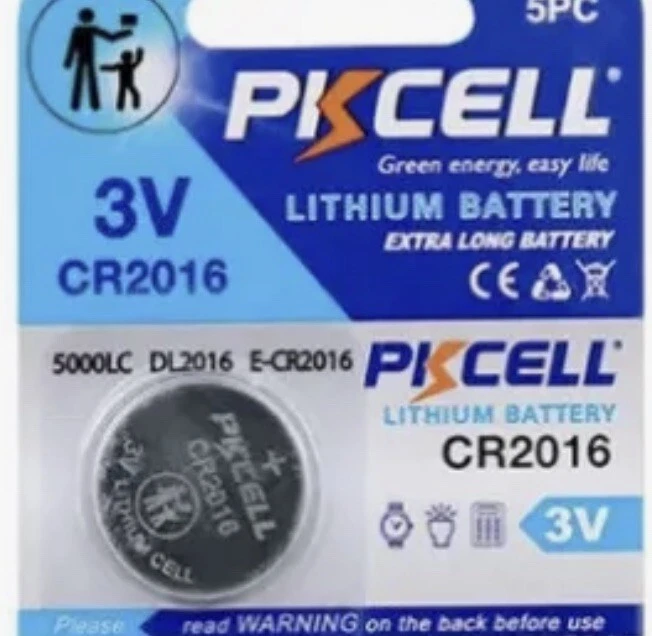 Batería de reloj de litio Cr 2016 PKCELL ECR2016 DL20163V (1 batería). Vendedor de EE. UU. Foto 1 de 1