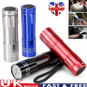 Super Bright Mini 9 Led Bulb Pocket Torches Small Keyring Torch Flashlight Uk - Picture 1 of 17