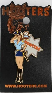 HOOTERS SEXY COP POLICE OFFICER GIRL WITH BADGE & HOOTIE LAPEL PIN - Picture 1 of 6