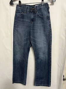 Lee Dungarees Jeans Boys Sz 10 Reg Adjustable Waist Straight Leg Do Denim A0011 - Picture 1 of 8