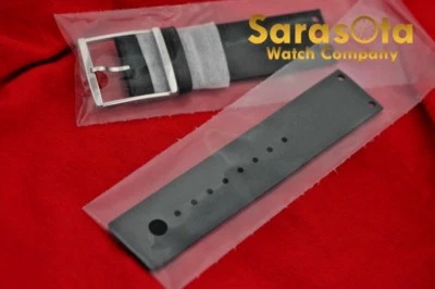 Correa de reloj de cuero negro glamuroso Calvin Klein hebilla original K600000018 22,5 mm Foto 1 de 4