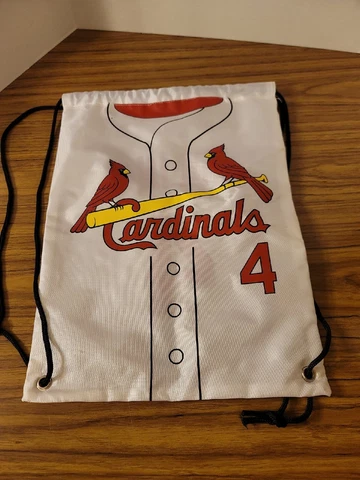 ST LOUIS CARDINALS #4 YADIER MOLINA DRAWSTRING BACKPACK BACKSACK BAG WITH CORD Cover