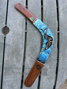 Vtg 18” Boomerang Made in Australia Aboriginal Wood RARE MURRA WOLKA - Picture 1 of 8