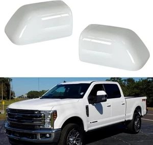Oxford White Mirror Cover Caps for 2008-2024 Ford F250 F350 F450, Super Duty Tow - Bild 1 von 7