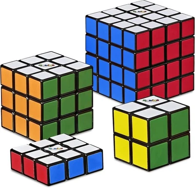 Hasbro Gaming Rubik's Solve The Cube Bundle 4 Pack Edge Mini Cube Master set ! - Image 1 of 4