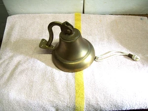 Vintage Ship Boat Nautical Bell 6" Wall Mount Great Sounding w/Bracket Chrome - Picture 1 of 6