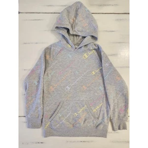 Champion Hoodie With Kangaroo Pocket Girls  Size Large Gray  - Picture 1 of 7