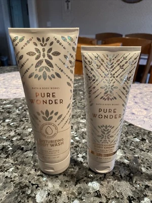 Bath & Body Works Pure Wonder Moisturizing Body Wash 10oz & 8oz Body Cream Set - Image 1 of 3