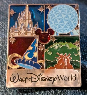 Disney Pin - Walt Disney World - Park Icons Stained Glass Logo - 2012 - Image 1 of 3