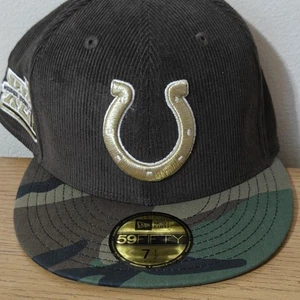Indianapolis Colts New Era Camo 7 1/2 Hat Camouflage 59Fifty Green Superbowl XLI - Picture 1 of 6