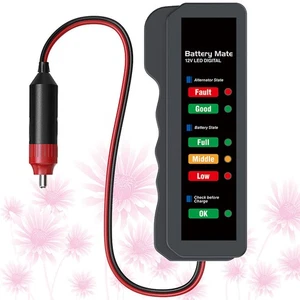  Medidor de Voltaje 12 V para Coche Probador de Baterías Pequeñas Medidor de Batería Detector - Imagen 1 de 12