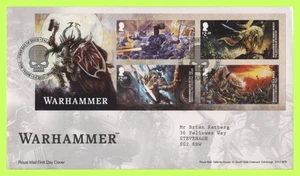 G.B. 2023 Warhammer M/S on Royal Mail First Day Cover, Tallents House - Picture 1 of 1