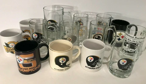 Pittsburgh Steelers Beer Stein Pint Glass Coffee Cup Mug Cover