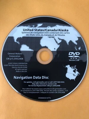 2007 2008 2009 2010 GMC CADILLAC CHEVROLET NAVIGATION 25912408 VER  3.10 OEM🟠 - Image 1 of 4