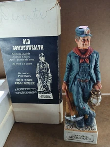 Vintage 1976 Old Time Coal Miner, Old Commonwealth, Whiskey Decanter With Box. - Picture 1 of 11
