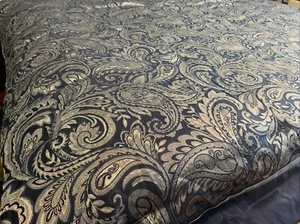 Addison Park Aubrey Comforter Queen Size Navy Silver Paisley - Picture 1 of 5