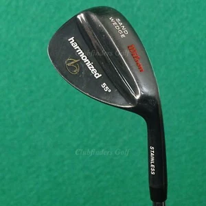 Wilson Harmonized Black 55° SW Sand Wedge True Temper Stepped Steel Stiff - Picture 1 of 2