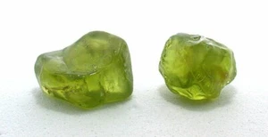 7.51 Gram 2 San Carlos Arizona Apple Green Peridot Crystal Facet Cabochon Rough  - Picture 1 of 4
