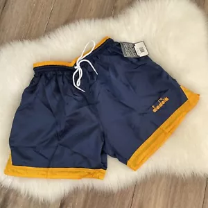 NEW Old Stock DIADORA FUTRE Nylon Blue Soccer Shorts -Embroidered Mens Medium - Picture 1 of 11