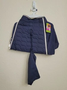 NWT TOP PAW Lightweight Packable Coat Size XL Navy Blue Dog Reflective Jacket - Picture 1 of 7