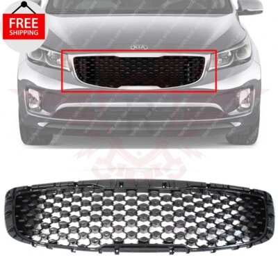 New Front Grille Black Shell and Insert Fits 2015 2016 2017 2018 Kia Sedona Foto 1 de 4