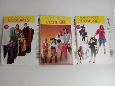 McCall's Sewing Pattern LOT. COSTUMES. Kids Size 3, 4, 5, 6, 8, 10, 12. Med-XL - Image 1 of 4