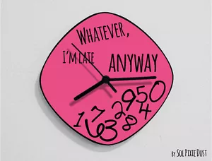 Whatever I'm Late Anyway / Oval Pink - Wanduhr - Bild 1 von 4