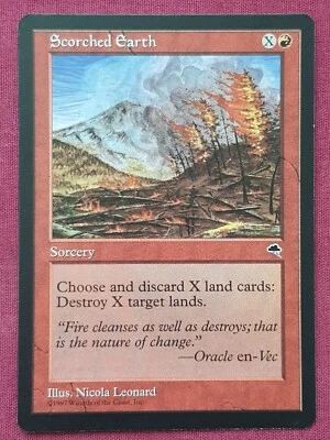 Magic The Gathering TEMPEST SCORCHED EARTH red card MTG - Image 1 of 2