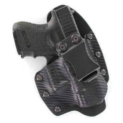 OUTLAWHOLSTERSUSA Taurus - IWB Kydex & Leather Hybrid Holster - Optic Ready - Black Carbon Fiber