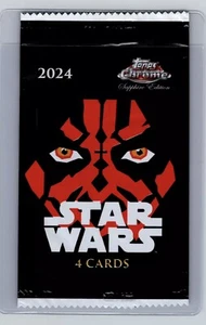 2024 Topps Chrome Sapphire Star Wars: The Phantom Menace Sapphire EMPTY Pack - Picture 1 of 2