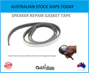 Speaker Gasket Tape Foam Repair Black foam compressible 9mm x 3mm x 2 Metres