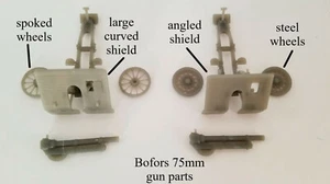 28mm/ 1:56th scale WW2 Resin Bofors 75mm Mountain Gun with steel wheels - Picture 1 of 1