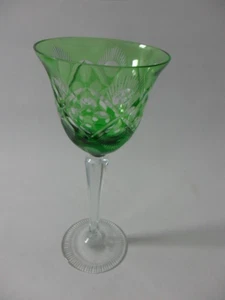 Bleikristall Römer Weinglas  Winehock Sammlerstück Smaragd 20 cm Vintage - Imagen 1 de 5