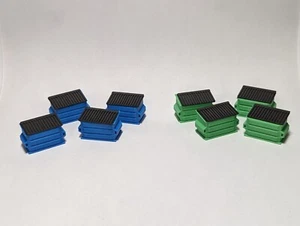 (20) - Blue Green Garbage Trash Dumpster w/Lid HO Scale 1:87 Piko Walthers Herpa - Picture 1 of 6