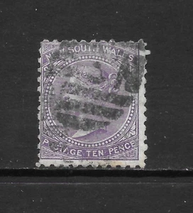 NEW SOUTH WALES SCOTT 97b USED FINE - 1897 10p VIOLET ISSUE - QUEEN VICTORIA - Picture 1 of 2