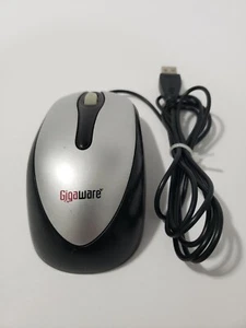 Gigaware 26-1143 Wired Optical Mouse USB Blue Light Scroll Wheel - Picture 1 of 6