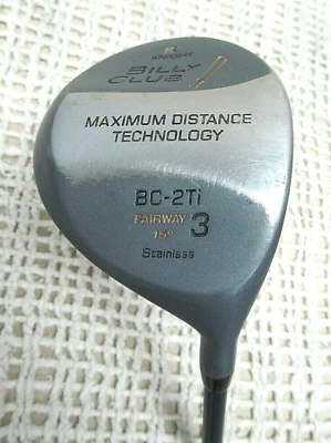 Knight BILLY CLUB BC-2Ti Fairway 3 Wood 15*Deg 42.5" RH~Reg Flex Graphite Shaft  - Image 1 of 4